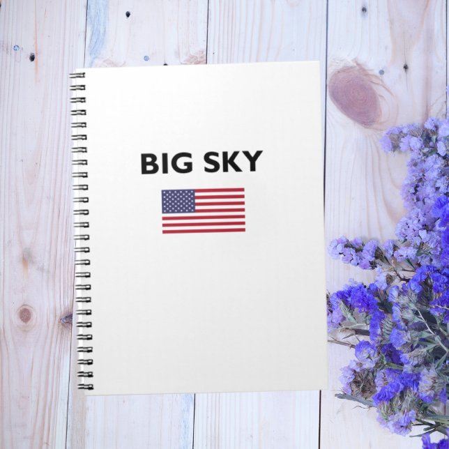 Big Sky USA American Flag Light-Color Notebook (Creator Uploaded)