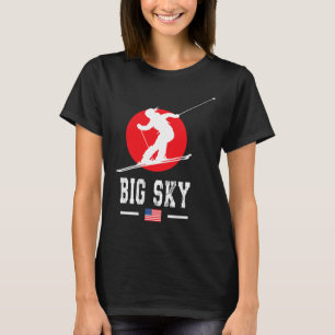 Big Sky Usa Ski Resort Rocky Mountains American Sk T-Shirt