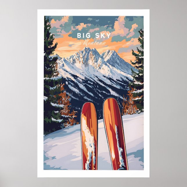 Big Sky Wall Art Ski Print 1 (Front)