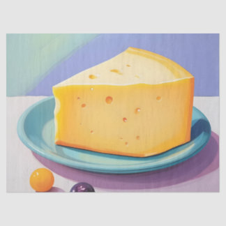 Big slice of cheese tissue paper