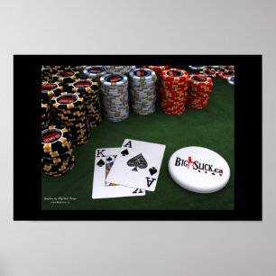 Big Slick - Spades w\BigSlick Dealer Button Poster