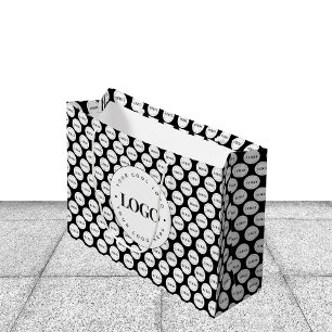Big & Small Company Custom Business Logo Pattern L Large Gift Bag
