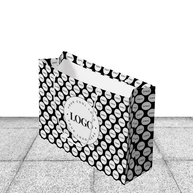 Big & Small Company Custom Business Logo Pattern L Large Gift Bag (Creator Uploaded)