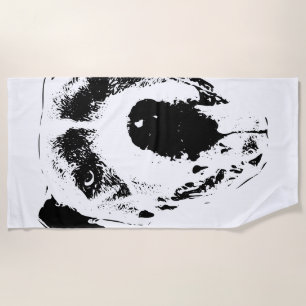 Big Smile, Big Mood—Pitbull Mix Beach Towel