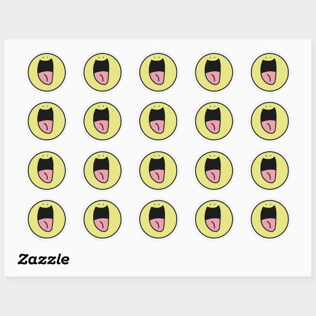 Big Smile Classic Round Sticker (Sheet)