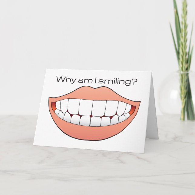 Big smile humourous birthday card (Front)