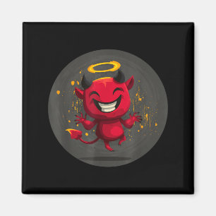 Big Smiling Devil Costume for Angel Halo Lovers Magnet