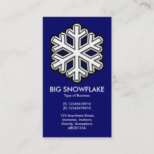 Big Snowflake - Dark Blue (000066) Business Card
