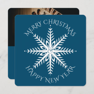 Big Snowflake   Holiday Photo Christmas CARD