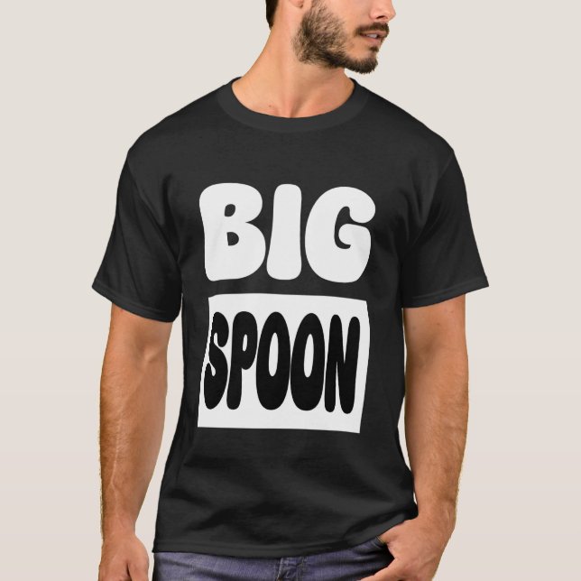 Big Spoon Swinger Funny Matching Couples Relations T-Shirt (Front)