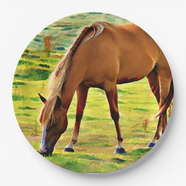 BIG SPRINGS HORSE PAPER PLATE (Front)