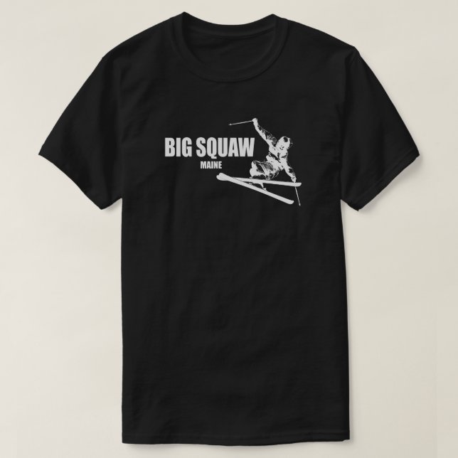 Big Squaw Maine Skier T-Shirt (Design Front)