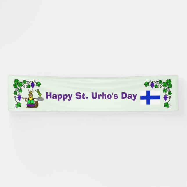 Big St. Urho's Day Party Banner Indoor or Outdoor (Horizontal)
