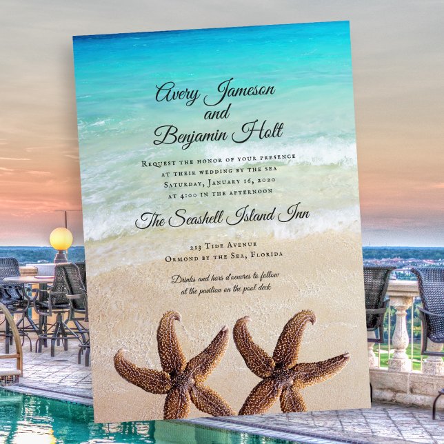 Big Starfish Marriage By The Sea Invitation (Creator Uploaded)