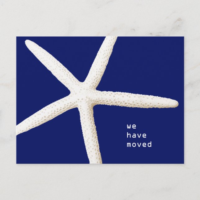 Big Starfish Moving Coast Navy Custom Postcard (Front)