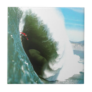 Big Steep Surfing Wave Tile