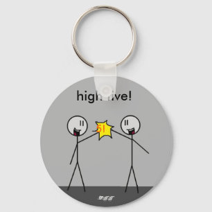 big stick high5, 5!, high five!, -DTT Key Ring