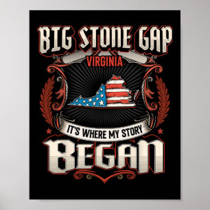 Big Stone Gap Virginia Usa Flag 4th Of July Poster