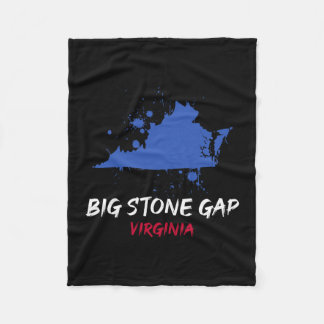Big Stone Gap Virginia Va Paint Splatter Vacation Fleece Blanket