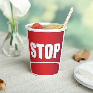 Big Stop Sign Paper Cups