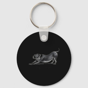 Big Stretch Aamerican Bully Funny Dog Stretching Key Ring