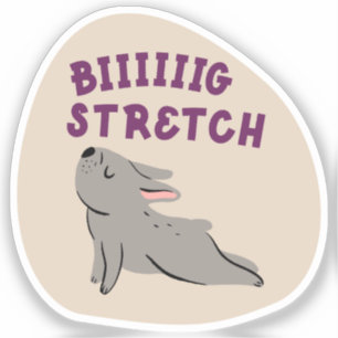 Big stretch cute illustrated French bulldog tan
