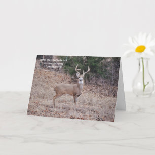 Big Strong Buck Deer Bible Verse Note Card
