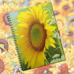 Big Sunflower Art Garden Journal Notebook