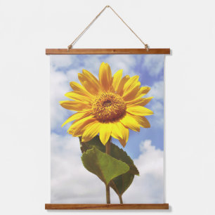 Big Sunflower Green and Yellow Flower Floral Photo Hanging Tapestry
