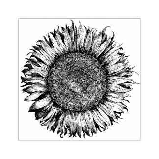 Big Sunflower   Rubber Stamp