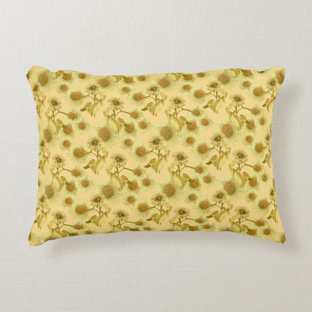 Big sunflowers pattern   decorative cushion (Front)