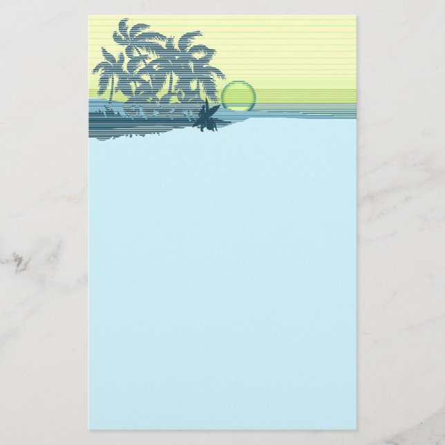 Big Sunset Hawaiian Stationary Stationery (Front)