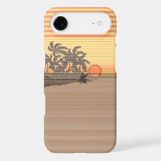 Big Sunset Stripe Hawaiian iPhone 4 Cases (Back)