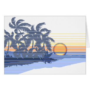 Big Sunset Stripe Hawaiian Surfers