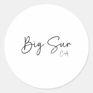 Big Sur California Ca Retro Classic Round Sticker