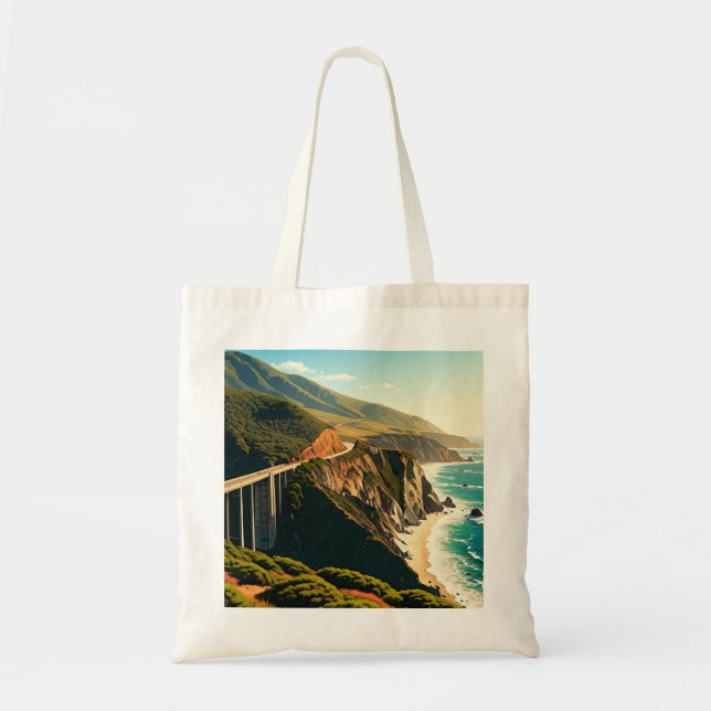 Big Sur California Central Coast Tote Bag (Front)
