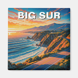 Big Sur California Central Coast Travel Sunset Magnet