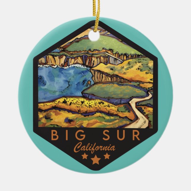 Big Sur California  Ceramic Ornament (Front)
