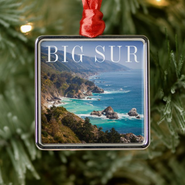 Big Sur California Coast Metal Ornament (Tree)