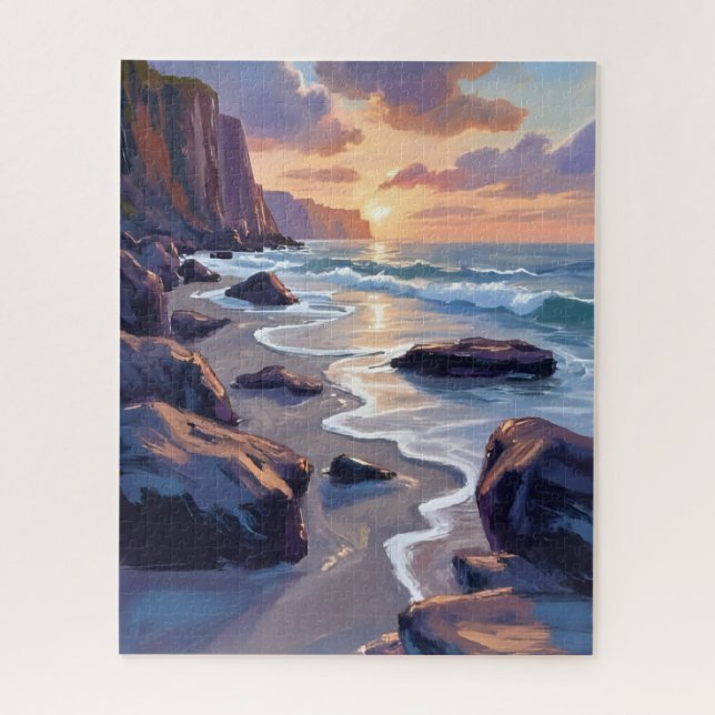 Big Sur, California Coast Painting Jigsaw Puzzle (Vertical)