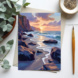 Big Sur, California Coast Painting Postcard