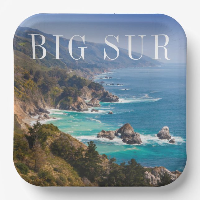 Big Sur California Coast Paper Plate (Front)