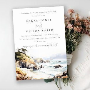 Big Sur California Landscape Wedding Anniversary Invitation