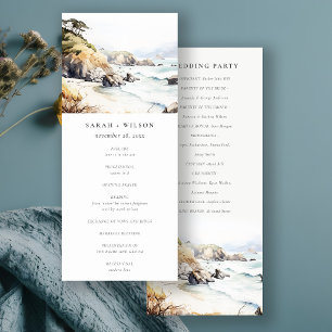 Big Sur, California Landscape Wedding Program