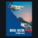 Big Sur California map Poster<br><div class="desc">Big Sur California map in a beautiful vintage or retro style.</div>
