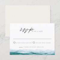 Big Sur California Ocean Beach Tropical RSVP Card