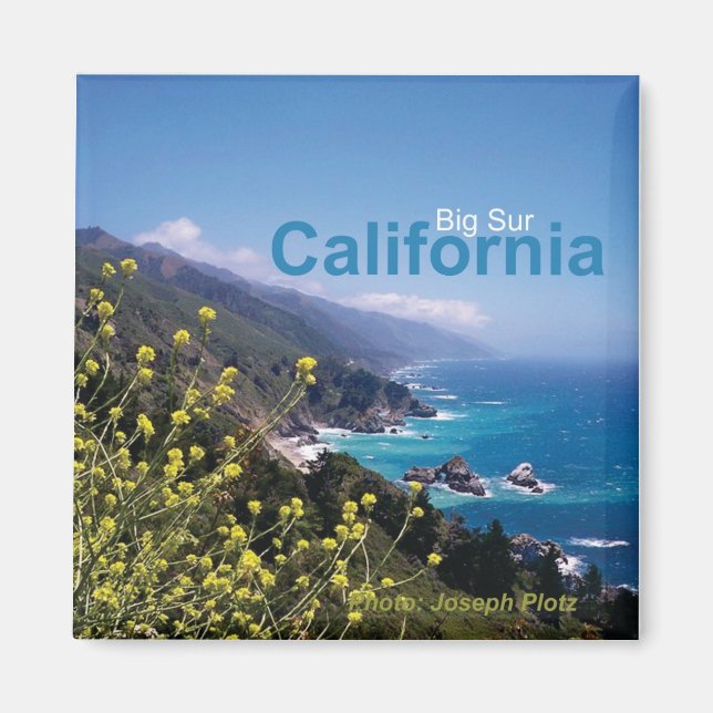 Big Sur California Travel Souvenir Fridge Magnet (Front)