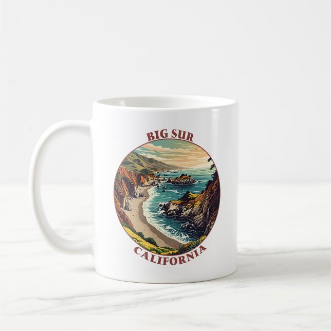 Big Sur California USA Coffee Mug (Left)