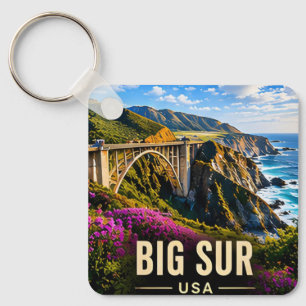 Big Sur California USA Pacific Coast Road Trip 🌊 Key Ring