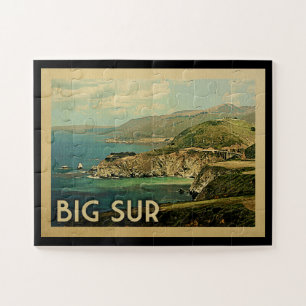 Big Sur California Vintage Travel Jigsaw Puzzle